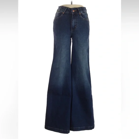 Wrangler Women's Dark Blue Flare Jeans - Picture 1 of 6